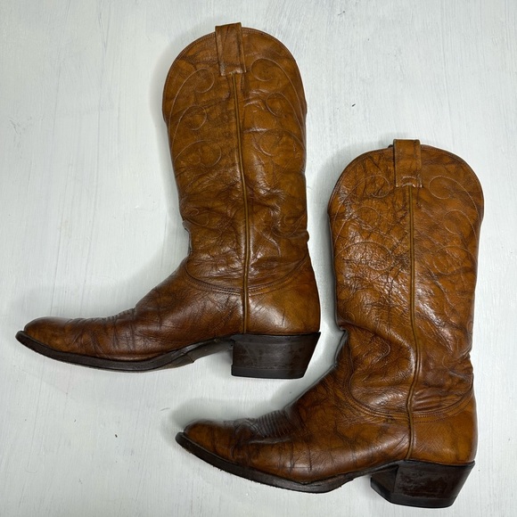 Vintage Nocona Boot Co. Cat Paw Heel G63497 Brown Cowboy Boots Men’s 8.5D USA - Picture 5 of 11